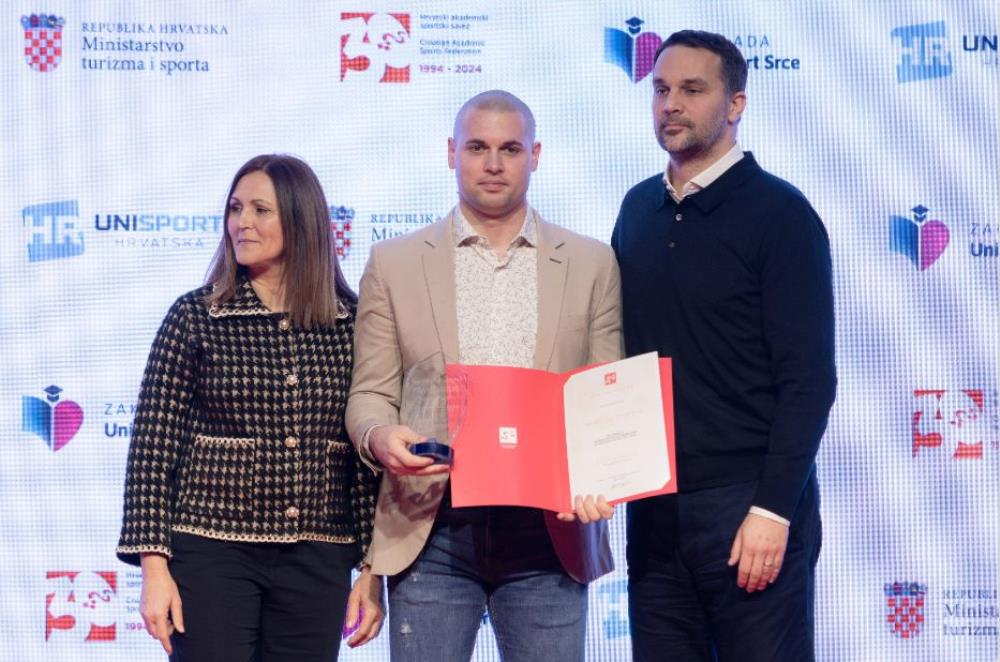 Naš Franjo Gucić taekwondoaš Oriona nagrađen godišnjom nagradom Hrvatskog akademskog sportskog saveza