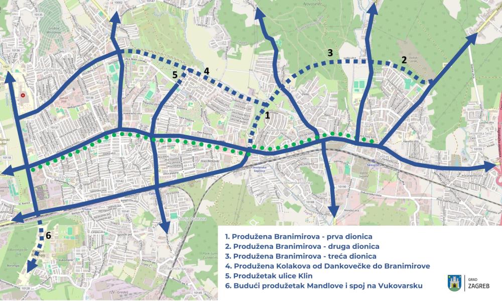 Nakon produžetka Branimirove grad kreće u izgradnju produžetka Kolakove sa spojem na Branimirovu u Brestju