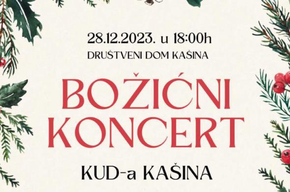 Dobrotvorni božićni koncert KUD-a Kašina ovog četvrtka