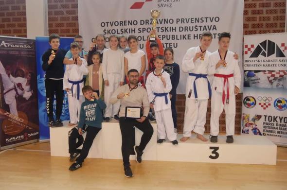 Karate klub Ipon iz Novog Jelkovca najuspješniji na prvenstvu Hrvatske za djecu