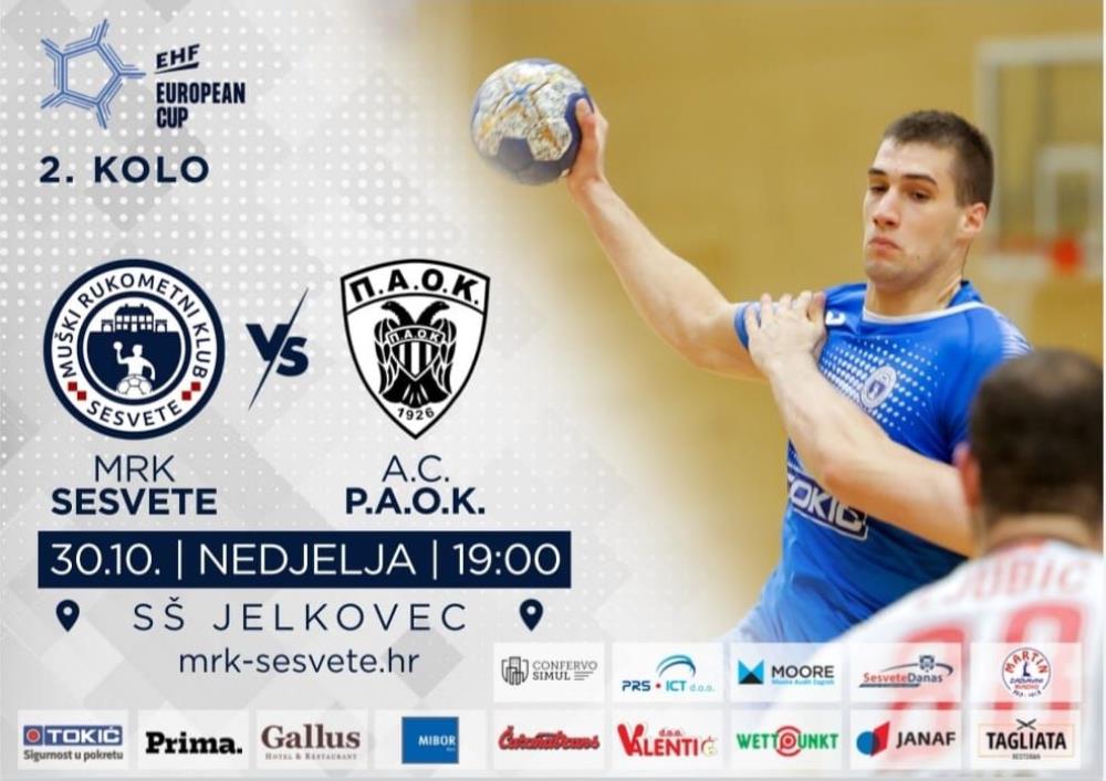Ove nedjelje utakmica Europskog kupa između Sesveta i grčkog P.A.O.K.-a